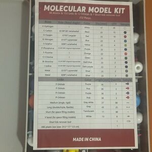 Molecular Model Kit with Colorful Atoms
